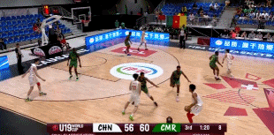 一直在進(jìn)步！馮傲U19男籃世界杯場均6.1分2.9籃板2.0助攻